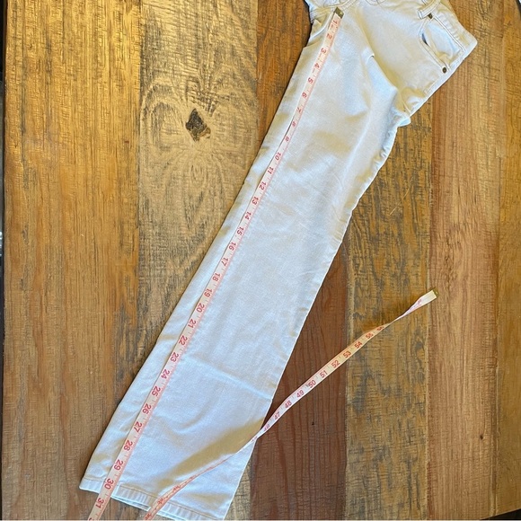 J. Crew 0 short Y2K low rise stretch bootcut corduroy pants cream white winter - Picture 4 of 9